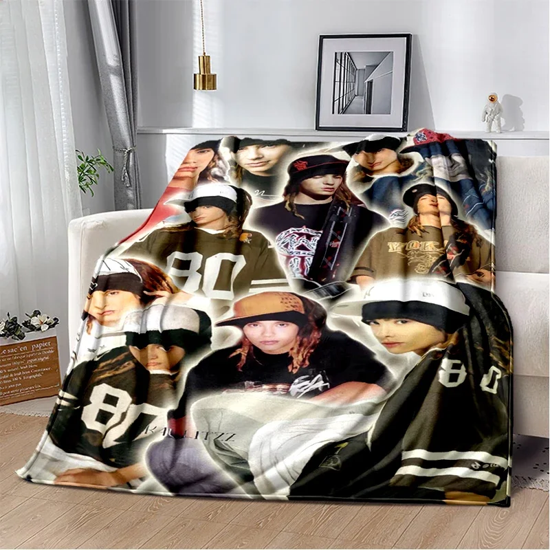 Фото Одеяло Bill Tom Kaulitz Tokio Hotel Rock Band 2025 в новом стиле, мягкое одеяло для дома, спальни, кровати, дивана, детский подарочный чехол №5