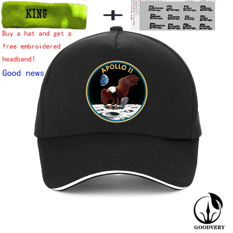 

Eua apollo 11 50th anniversary moon landing printing baseball cap unisex cool summer adjustable father hat snapback hats