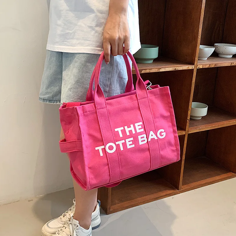 Canvas Tote Women Shoulder Bag Cloth Shopper Bags for Women 2023 Letter Printing Shoulder Crossbody Bag Women Handbag