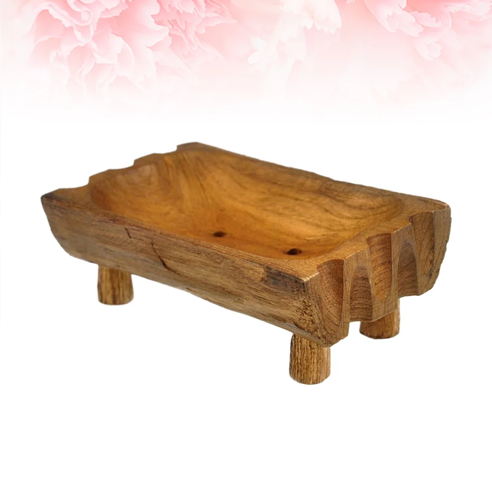 

Soap Holder Wooden Dish Stand Sponge Rectangulardrain Case Draining Savershower Bathtub Rack Tray Box