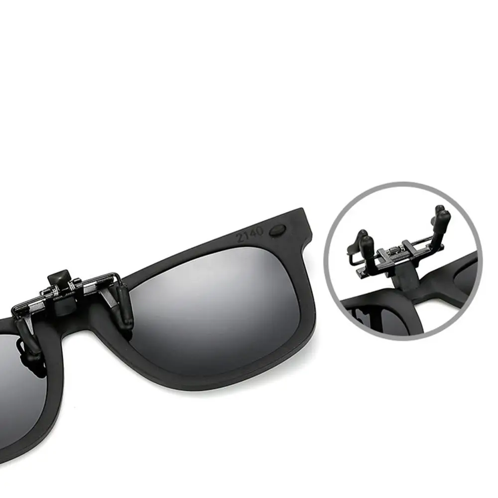Поляризованные очки для вождения с близорукостью зеркальные клипсой UV400 ретро