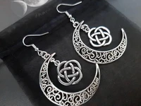 new hot sale fashion trend jewelry creative design hollow moon chinese knot pendant earring jewelry