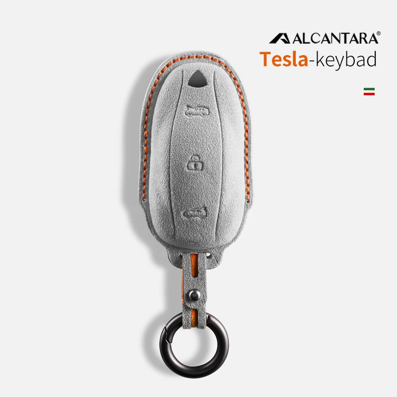 

For Tesla Model 3 Model S Model X High-quality Alcantara Car Key Case Key Chain Car Accessories