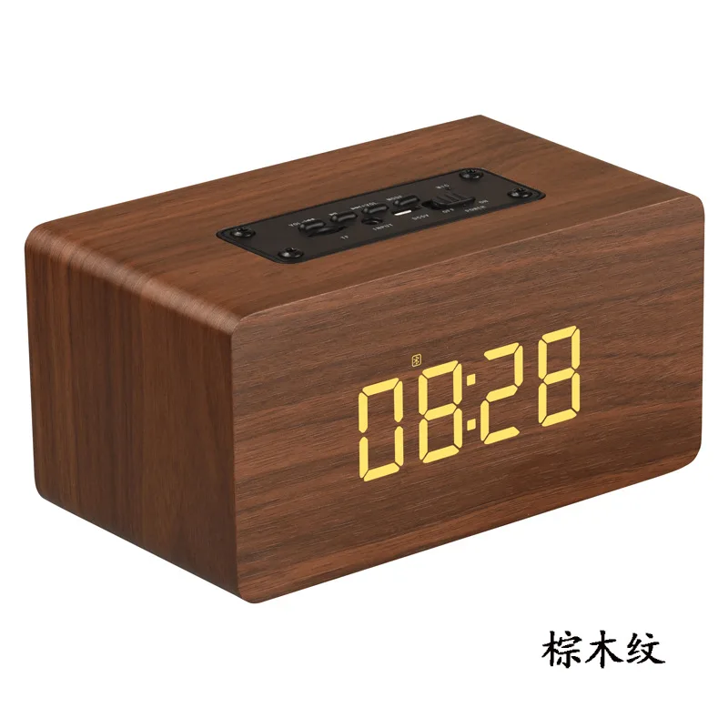 

202213kigs8fdfdfdf Clock edition wooden Bluetooth speaker
