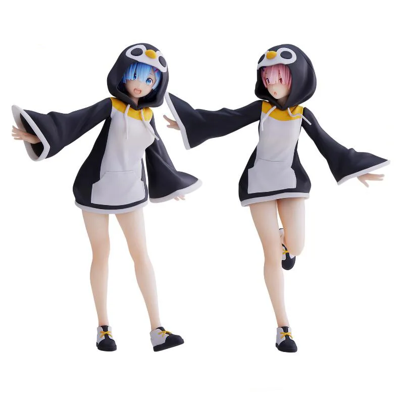 

Promotional price 2023 In stock Newest 100% Japanese anime Rem/Ram penguin ver action figure collectible model