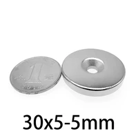 125101520pcs 30x5 5 round search magnet 305 hole 5mm disc countersunk neodymium magnet 30x5 5mm permanent magnet 305 5