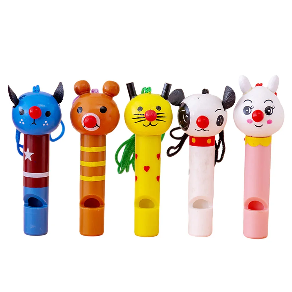 

5 Pcs Small Animal Whistle Educational Baby Toys Cartoon Kids Children Funny Gift Plastic Party Supplies Creative