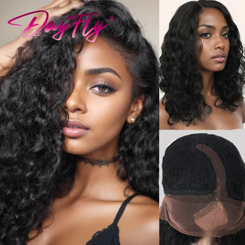 Человеческие волосы Wate Wave Парик фронта шнурка Натуральные бразильские Вьющиеся
