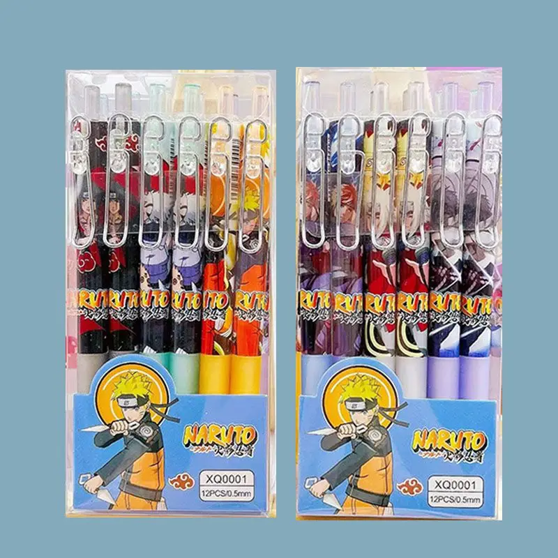 

Naruto co-branded limited gel pen Kakashi press pen ins Japanese cartoon anime quick-drying pen Uchiha wholesale and retail