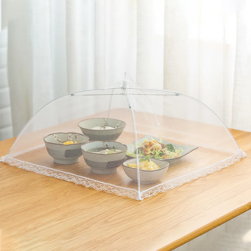 

16 In Pop-Up Food Mesh Cover Folding Food Cover Tent Dome Net Umbrella Picnic Kitchen Mesh Anti Fly Mosquito Umbrella Gadgets