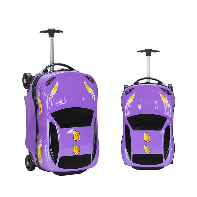 New 3D Cartoon Car Trolley luggage kids rolling luggage Carry on suitcase with wheel cabin trolley case for children gift