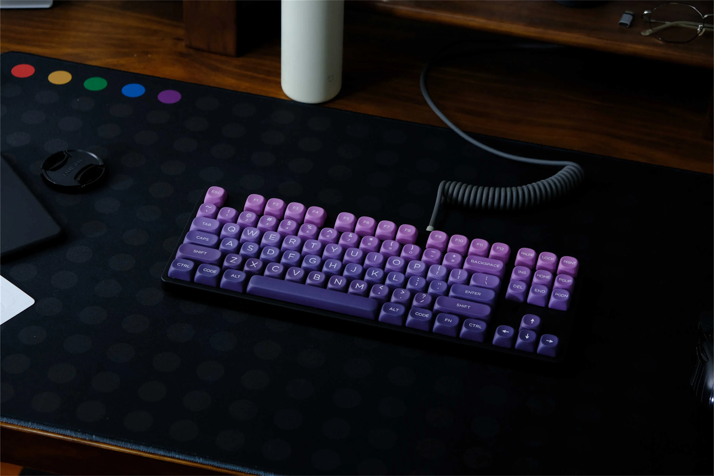 Клавишные колпачки GMK Lucky Purple Gradient, 126 клавиш, материал PBT, профиль MOA XOA, DYE-SUB, для механической клавиатуры с переключателями MX (art.: 3920da52ed4bf) - 3920da52ed4bf