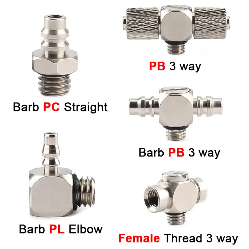 

3mm 4mm 5mm 6mm M3 M4 M5 M6 Brass Straight Elbow Tee Tube Hose Barb Mini Air Pneumatic Pipe Fitting Quick Connector PC PL PB