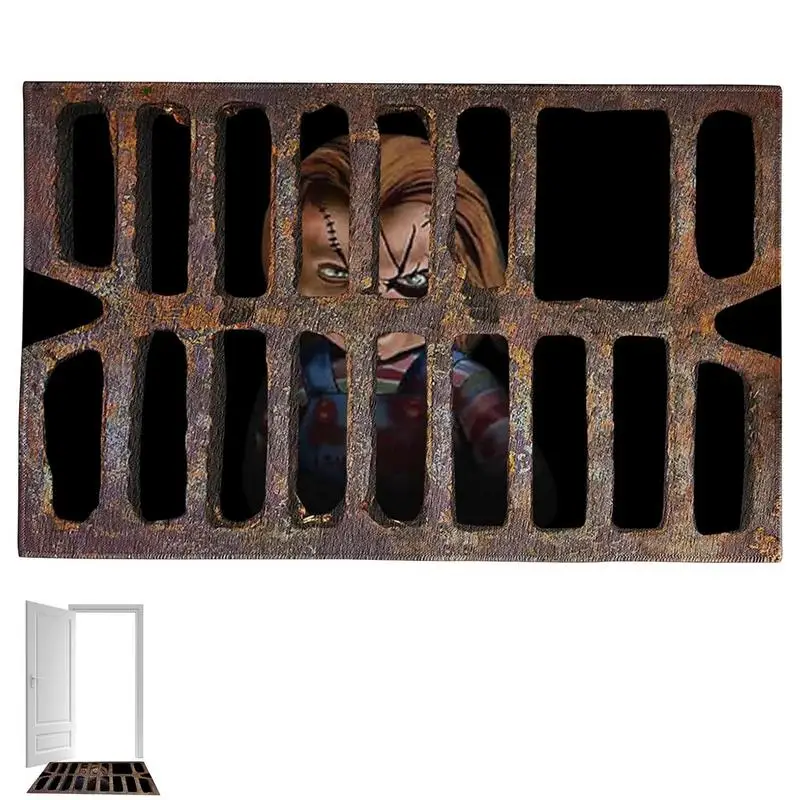 

Halloween Door Mat Scary Halloween Movie Door Mat Outdoor 3D Clown Decorations Halloween Doormat Scary Welcome Door Mats Outside