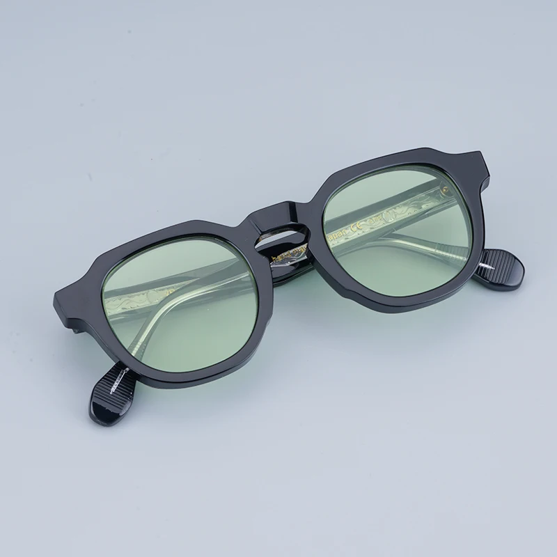 

Очки солнцезащитные круглые для мужчин и женщин, винтажные брендовые оригинальные овальные оптические очки из ацетата с овальной оправой черепахи, серия 1, в японском стиле