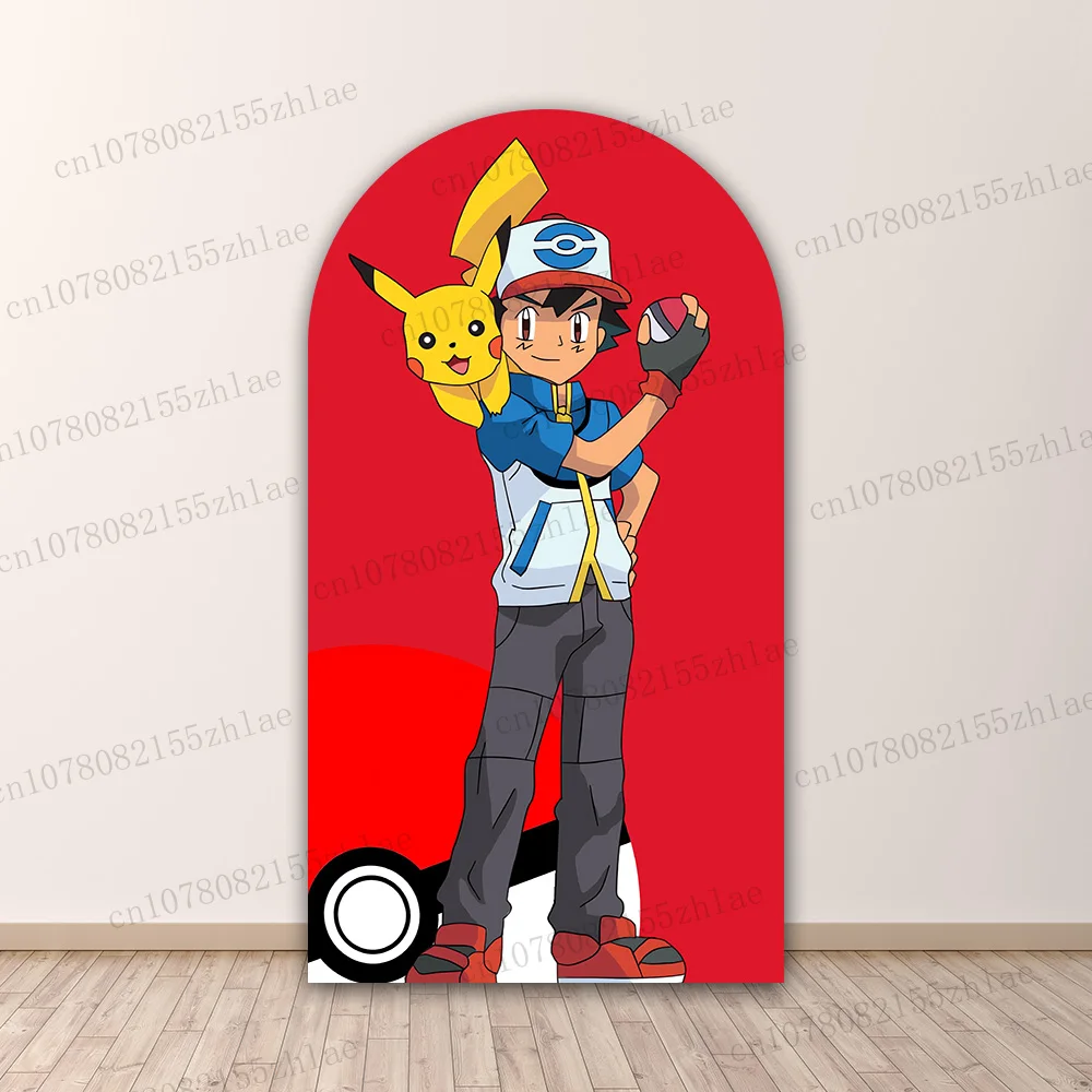 Pokemon Birthday Party Photo Background Arch Cartoon Photography Backdrop Baby Shower