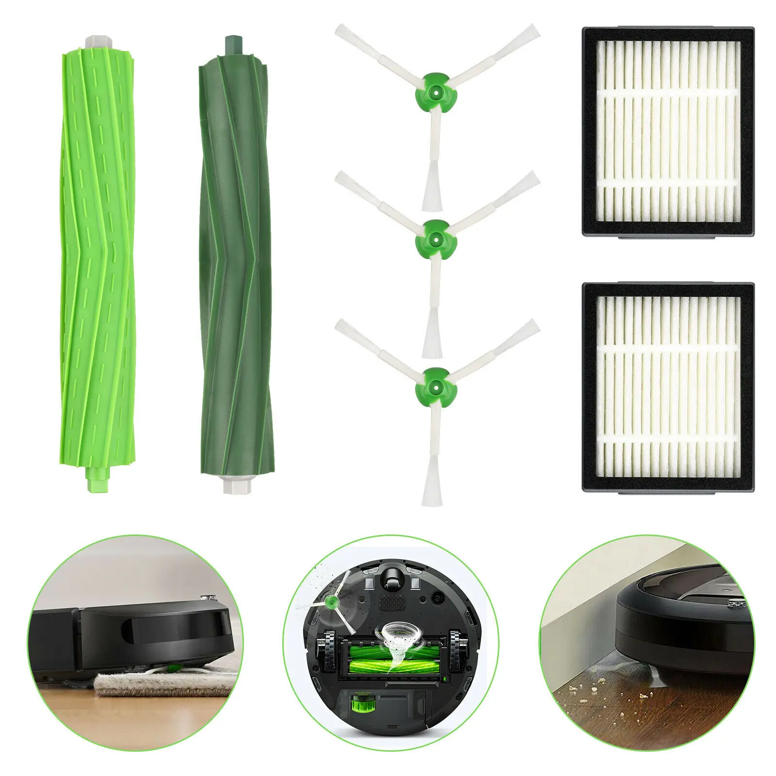 

Vacuum Accessories for iRobot Roomba i7 Series Replenishment Parts Brushes Kit