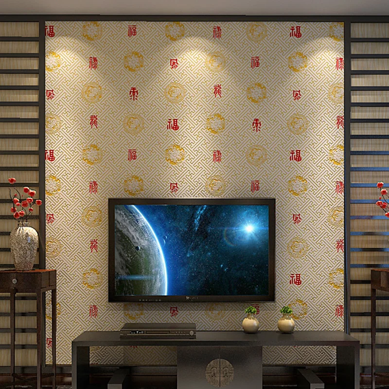 Китайские обои задний фон для телевизора искусственная кожа крыльцо кабинет