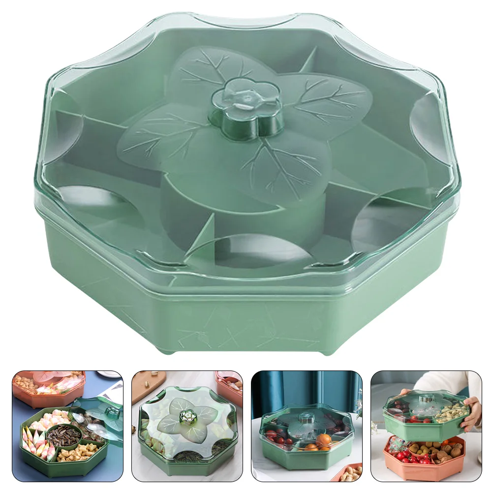 

Box Snack Fruit Candy Storage Case Compartment Container Snacks Serving Dry Traydried