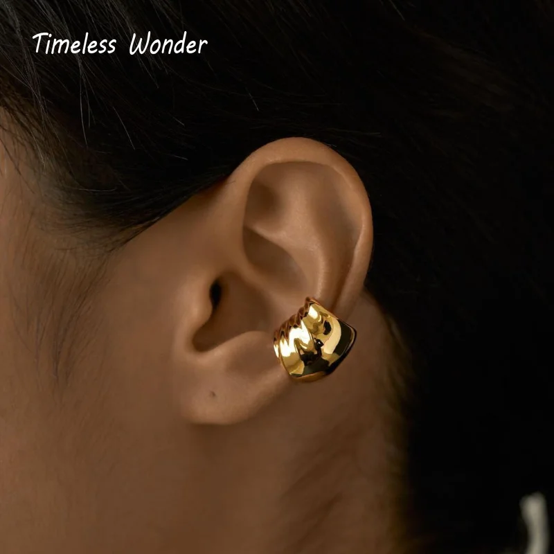 

Заушники женские из латуни с геометрическим рисунком, в стиле панк, топ 5126