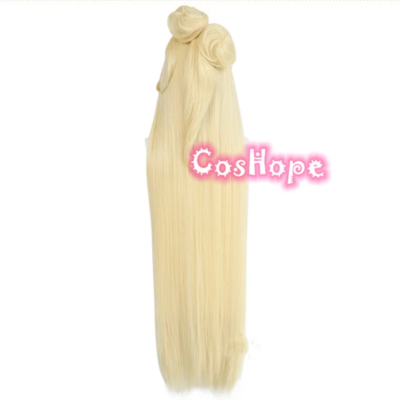 Genshin Impact La Signora Косплей 120 см длинный светильник-золотой парик косплей аниме