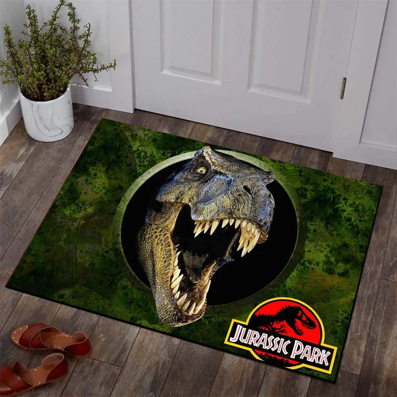 

Jurassic dinosaur Doormats for Children Room Area Rugs Outdoor&indoor Table Mats Entrance Mat for Bathroom Kitchen Non-slip Mats