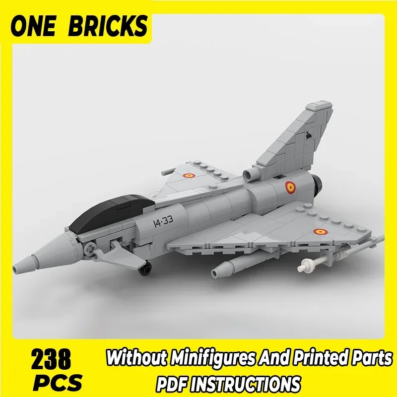 Конструктор Moc военная модель 1:72 Eurofighter истребитель тайфуна технологические