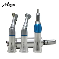 myricko dental low speed set external water spray series dentist air motor straight handpiece keypush button contra angle kit