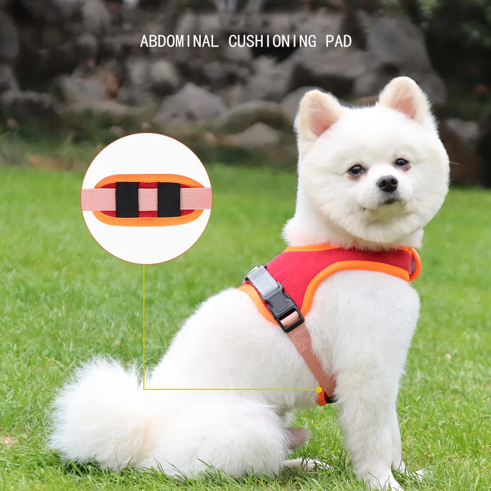 

Светоотражающий сетчатый мягкий дышащий жилет для домашних животных, нагрудный ремень, поводок для собак, персонализированный собачий оше...