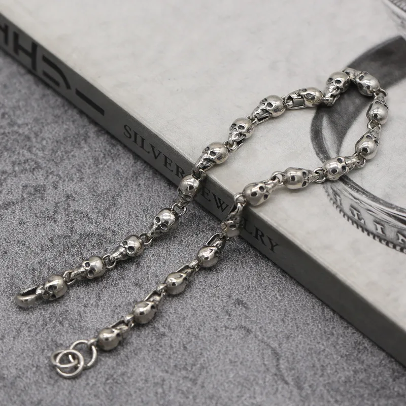 Ювелирные изделия из серебра S925 европейский и американский тренд голова черепа