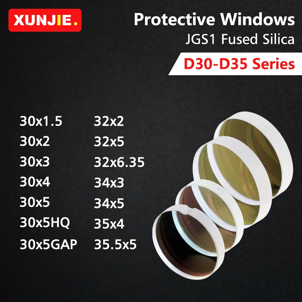 

Fiber Laser Protective Windows Protection Window Lens Dia30/32/34/35 for WSX Precitec Raytools Bodor Laser Heads Optical Lens