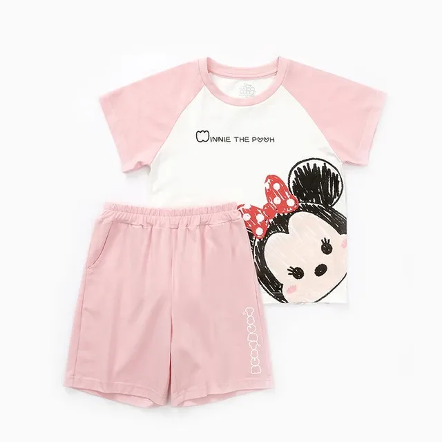Disney Mickey Cartoon Printing Clothes Suit For Kids Infant Fashion Baby Child Girl Boy Pajamas Sleepwear Clothings Set Brand 3