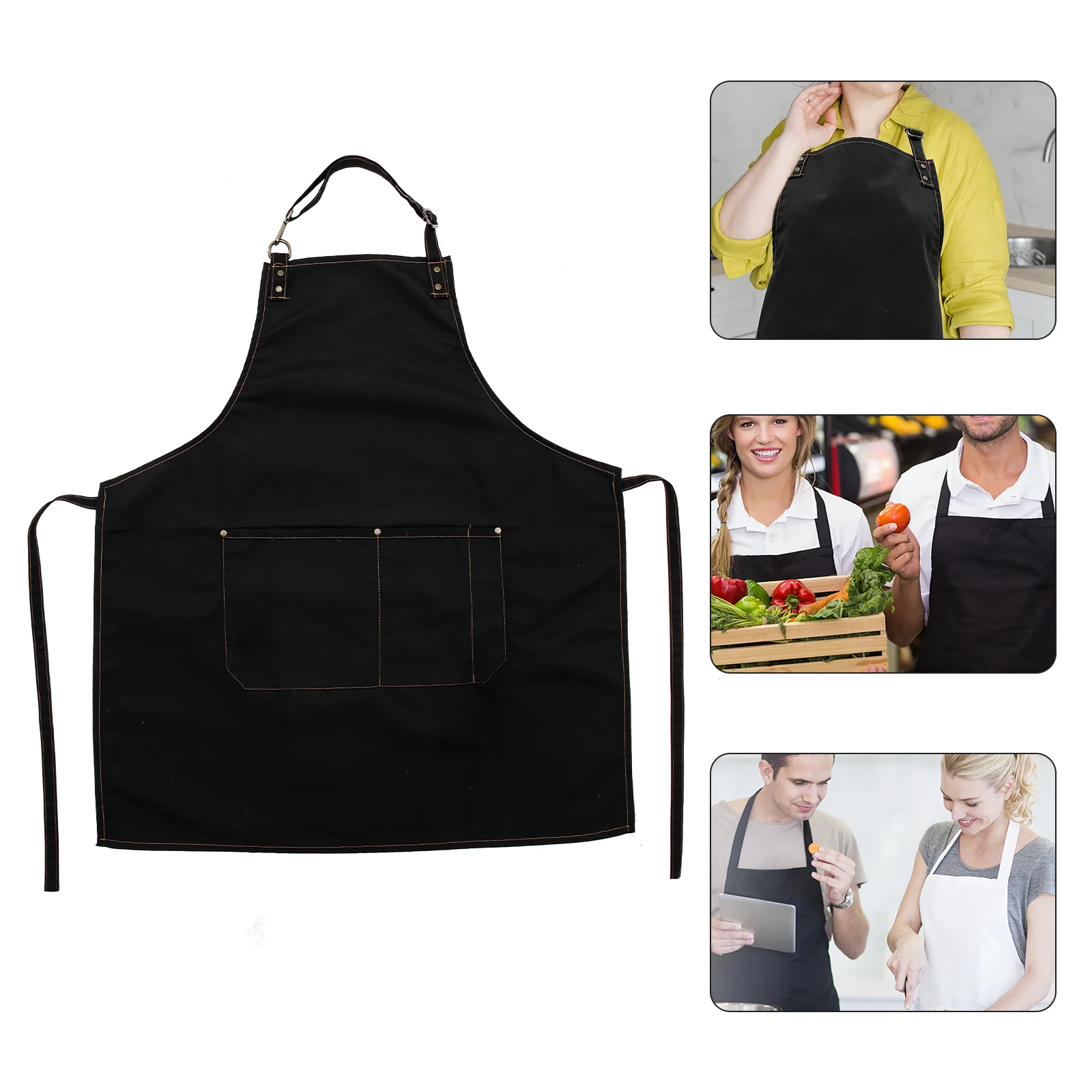 

Aprons Apron Bib Baking Chef Work Restaurant Salon Cafe Barbecue Home Forfunky Mens Waitress Grilling Painting Pockets Hair