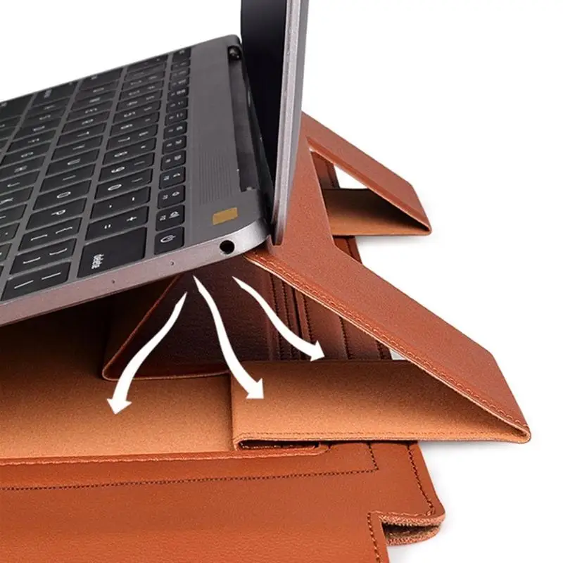 Кожаная сумка-чехол для ноутбука 13/14/15 дюймов с подставкой