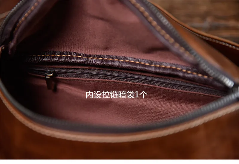 High quality cowhide simple vintage chest bag natural genuine leather men shoulder messenger belt bag casual sports waist packs