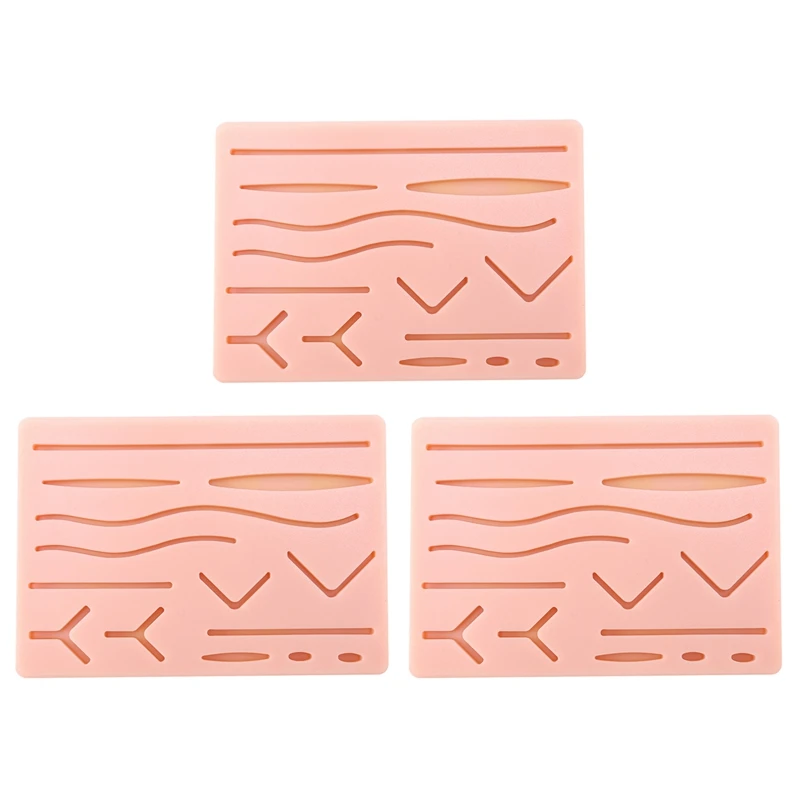 

3X Skin Suture Training Kit Pad Suture Training Kit Suture Pad Trauma Accessories For Practice And Training Use
