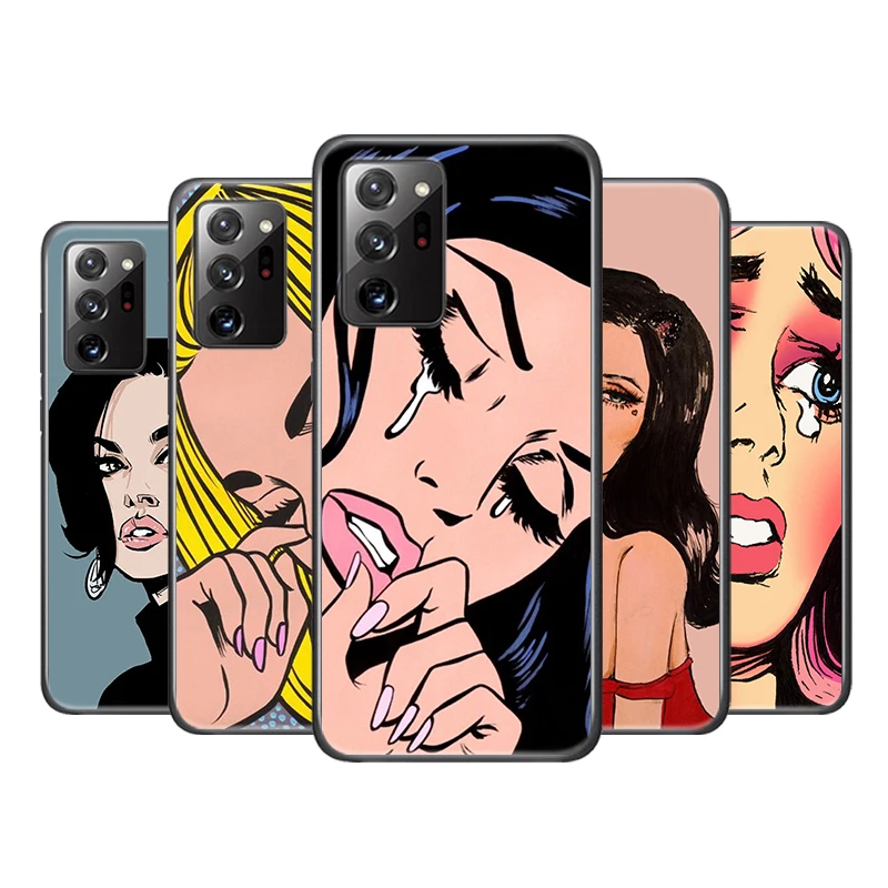 

Crying Comic Girl Painting For Samsung Galaxy A01 A11 A22 A12 A21S A31 A41 A42 A51 A71 A32 A52 A52S A72 A02S A03S Phone Case