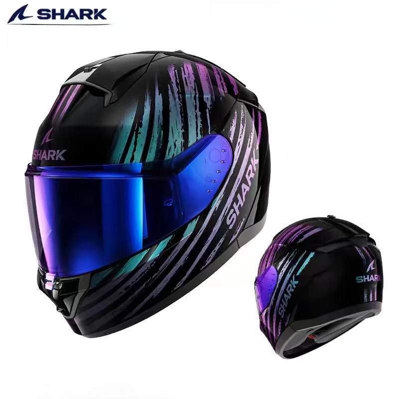 Оригинальный мотоциклетный шлем SHARK сертификация DOT ECE анфас двойная линза