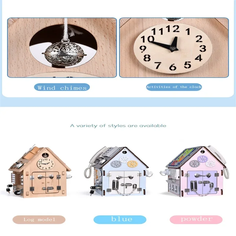 Монтессори занятый дом Детский пазл для раннего развития многофункциональная