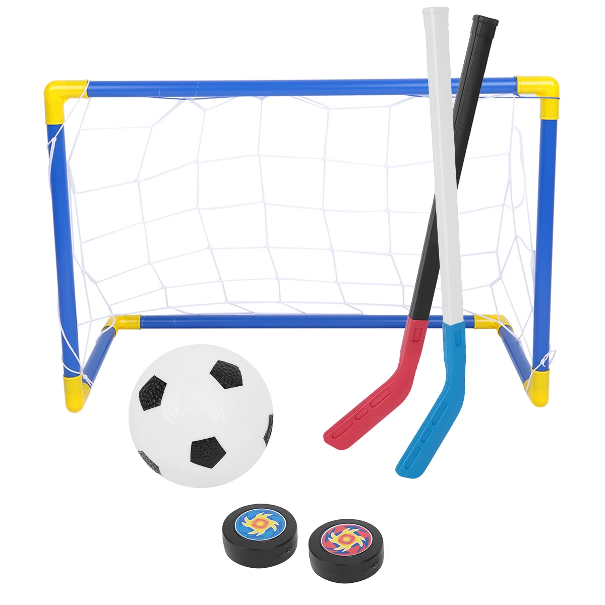 

Children Sports Ice Hockey Soccer Goals Balls Pump Practice Game Toy Set