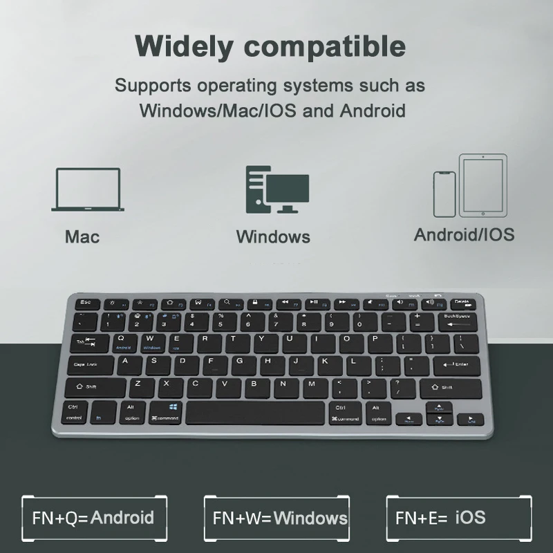 2 4G Bluetooth-совместимая Беспроводная клавиатура мышь Combo Slient игровая для Macbook Pro