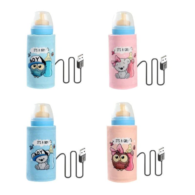

Baby Bottle Insulation Cover Heat Preservation USB Rechargeable Milk Warmer for Outdoor Traveling Car Portable Protection Covers