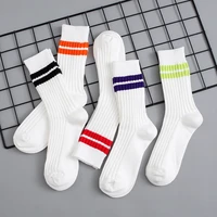mens comfortable business sports socks european and american fashion personality horizontal striped solid color breathable sock