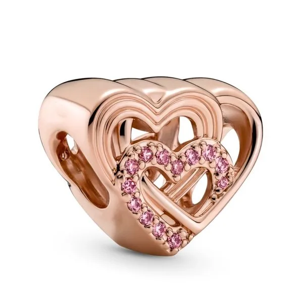 

Original Intertwined Love Hearts Beads Charm Fit Pandora Women 925 Sterling Silver Europe Bracelet Bangle Diy Jewelry