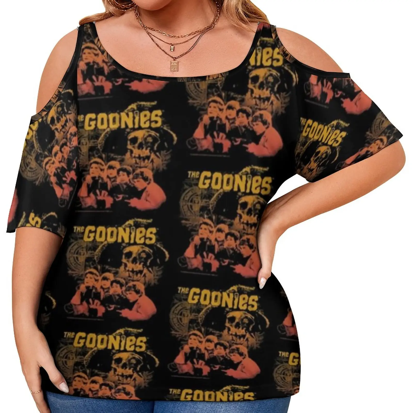 

The Goonies T Shirt Classic Movie Print Elegant T Shirts Short Sleeves Street Wear Tshirt Summer Graphic Clothing Plus Size 4XL