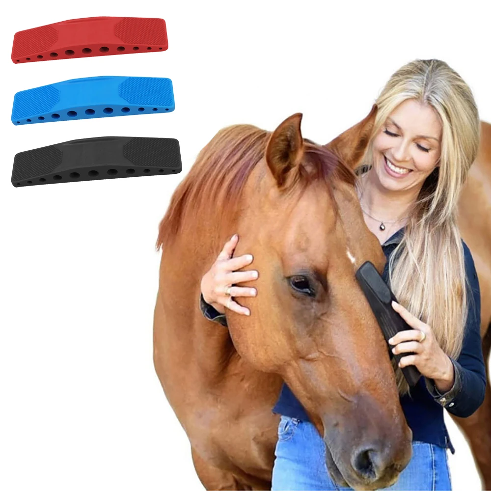 

6in1 Horse Brush Removal Hair Massage Brush Sweat Cleaning Kit Scrubber Horses Grooming Horse Shedding Tool Equestrian Supplies