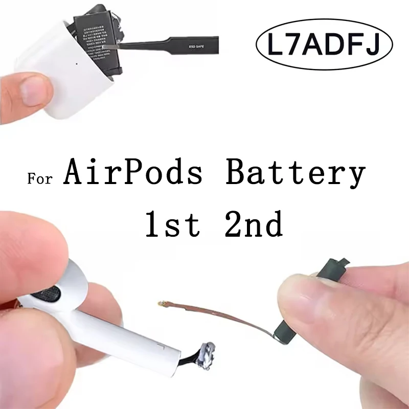 Фото 100% новая батарея GOKY93mWhA1604 емкостью 25 мАч для Airpods 1-го и 2-го поколений A1604 A1523 A1722 A2032 A2031 для Air Pods 1 и 2 №1