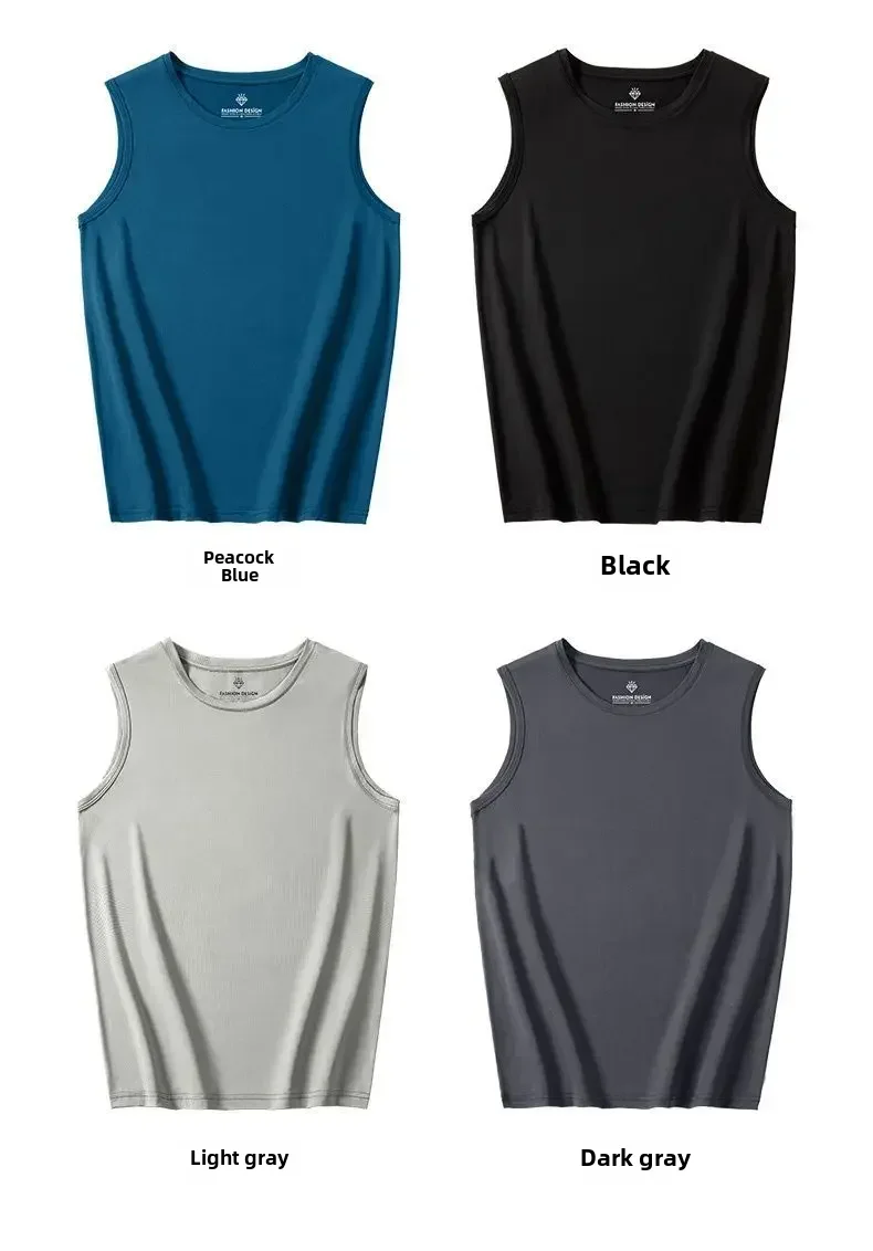 Мужская сетчатая футболка без рукавов с тонкими рукавами универсальная