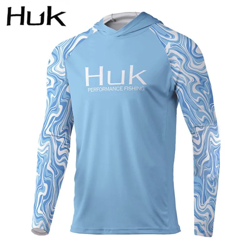 

HUK Gear Men's Fishing Hooded Shirts High Performance Clothing Roupa De Pesca Masculina Camisa De Pesca Fishing Hoodie Tops