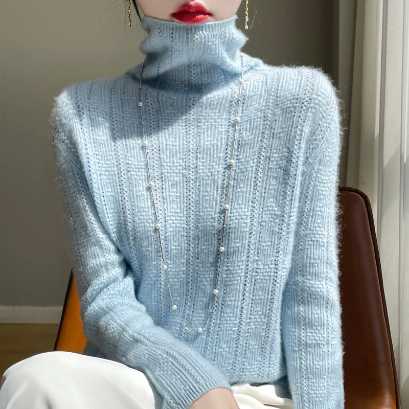 Осень/зима новинка Модный женский трикотажный кашемировый пуловер свободного